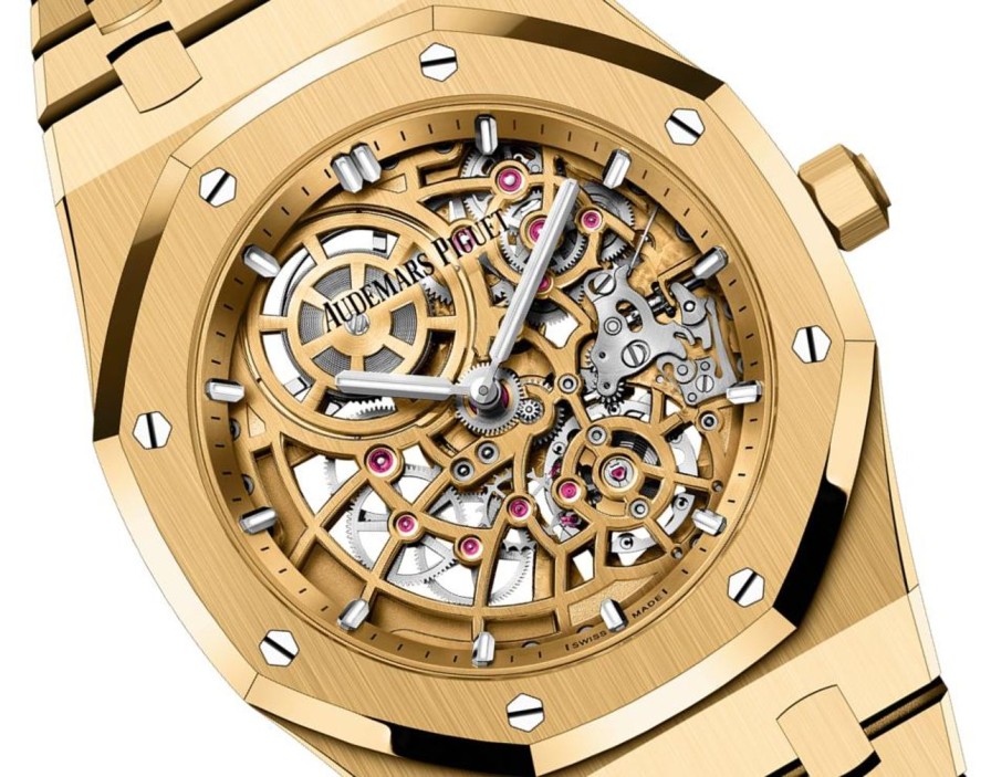 Montres Audemars Piguet | Royal Oak "Jumbo" Extra-Fin Ajour Or Jaune 18 Carats