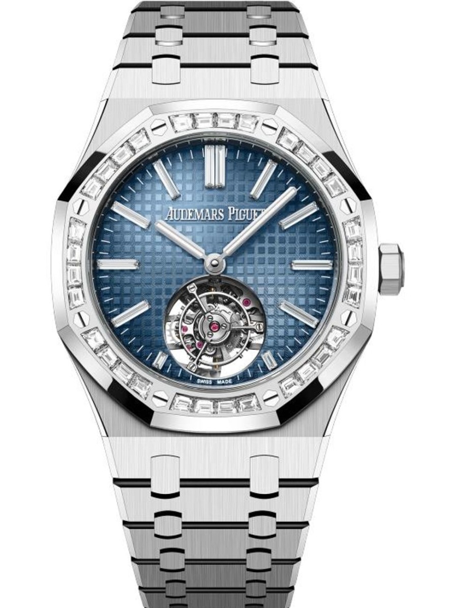 Montres Audemars Piguet | Royal Oak Tourbillon Volant Remontage Automatique Or Blanc 18 Carats