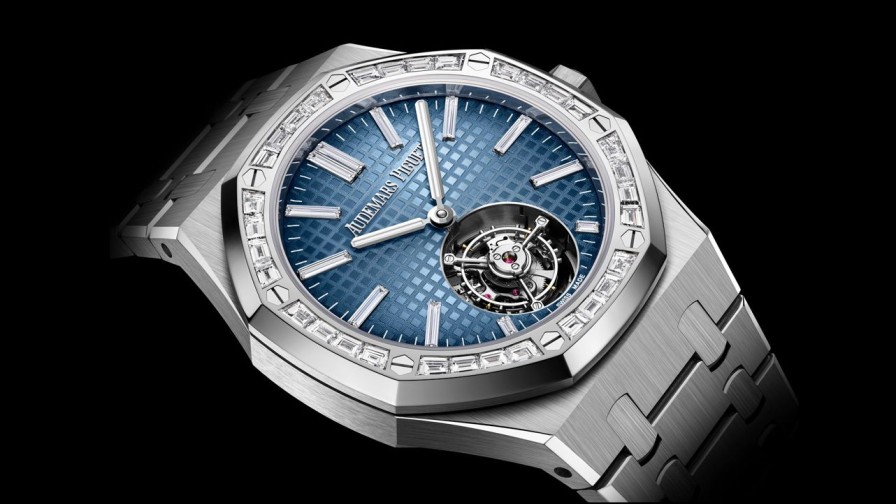 Montres Audemars Piguet | Royal Oak Tourbillon Volant Remontage Automatique Or Blanc 18 Carats