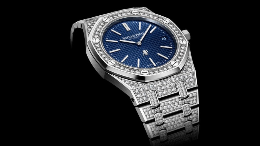 Montres Audemars Piguet | Royal Oak "Jumbo" Extra-Mince Or Blanc 18 Carats