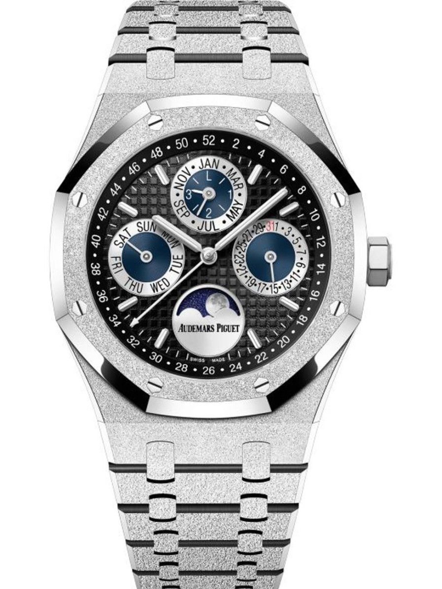 Montres Audemars Piguet | Calendrier Perp Tuel Royal Oak En Or Givr Or Blanc 18 Carats