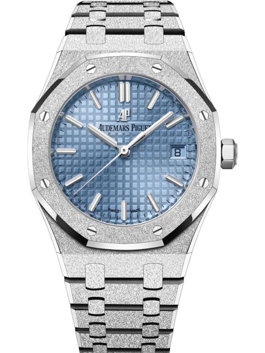 Montres Audemars Piguet | Royal Oak Or Givr Remontage Automatique Or Blanc 18 Carats