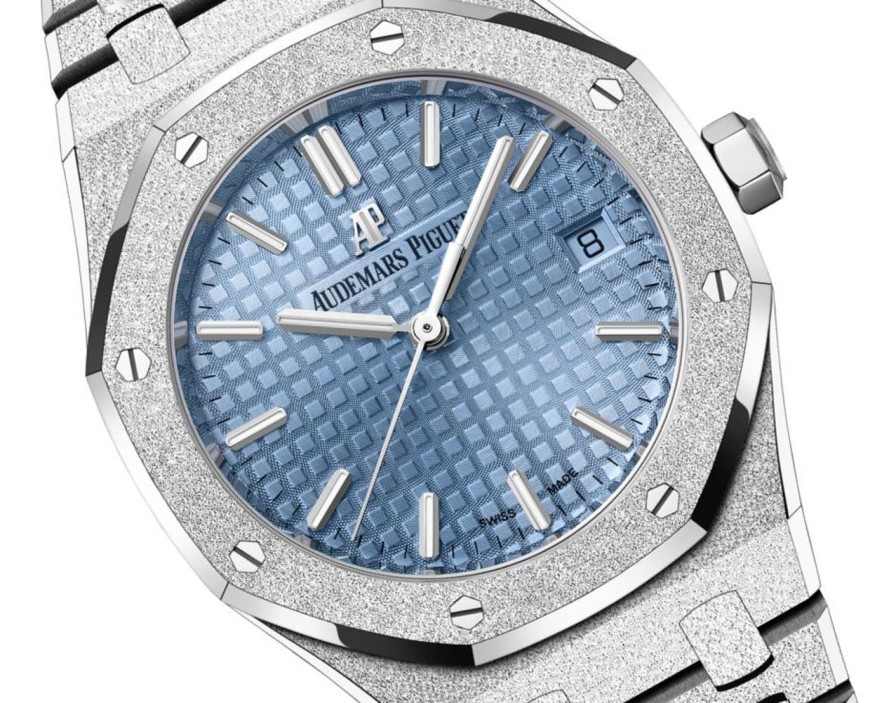 Montres Audemars Piguet | Royal Oak Or Givr Remontage Automatique Or Blanc 18 Carats