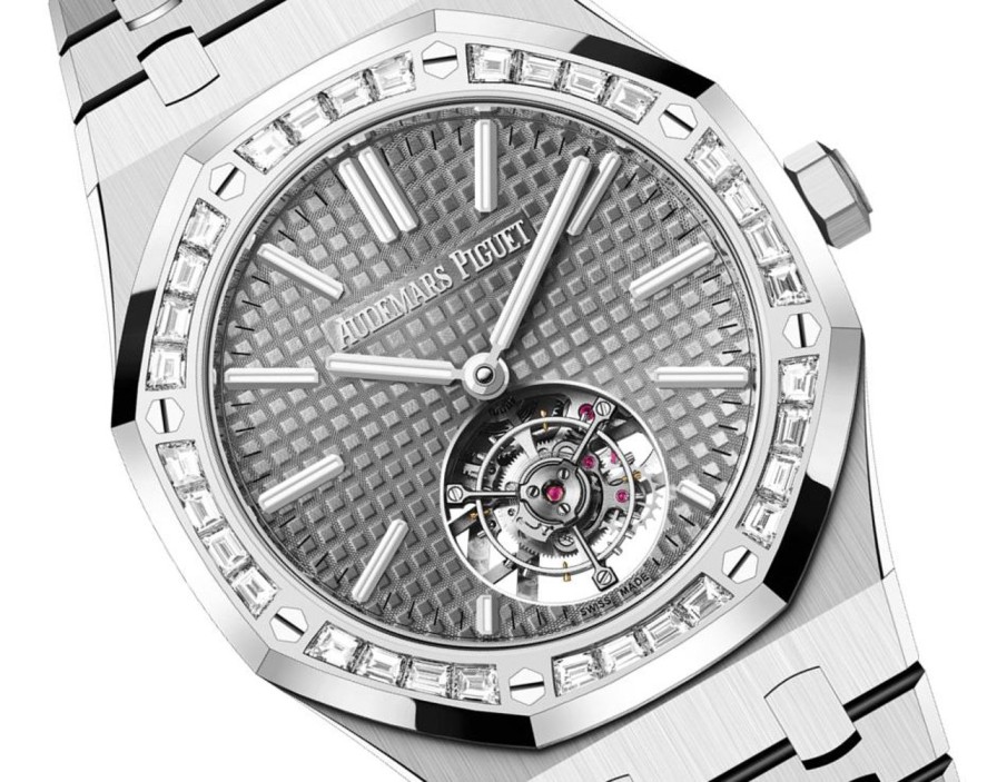 Montres Audemars Piguet | Royal Oak Tourbillon Volant Remontage Automatique Or Blanc 18 Carats