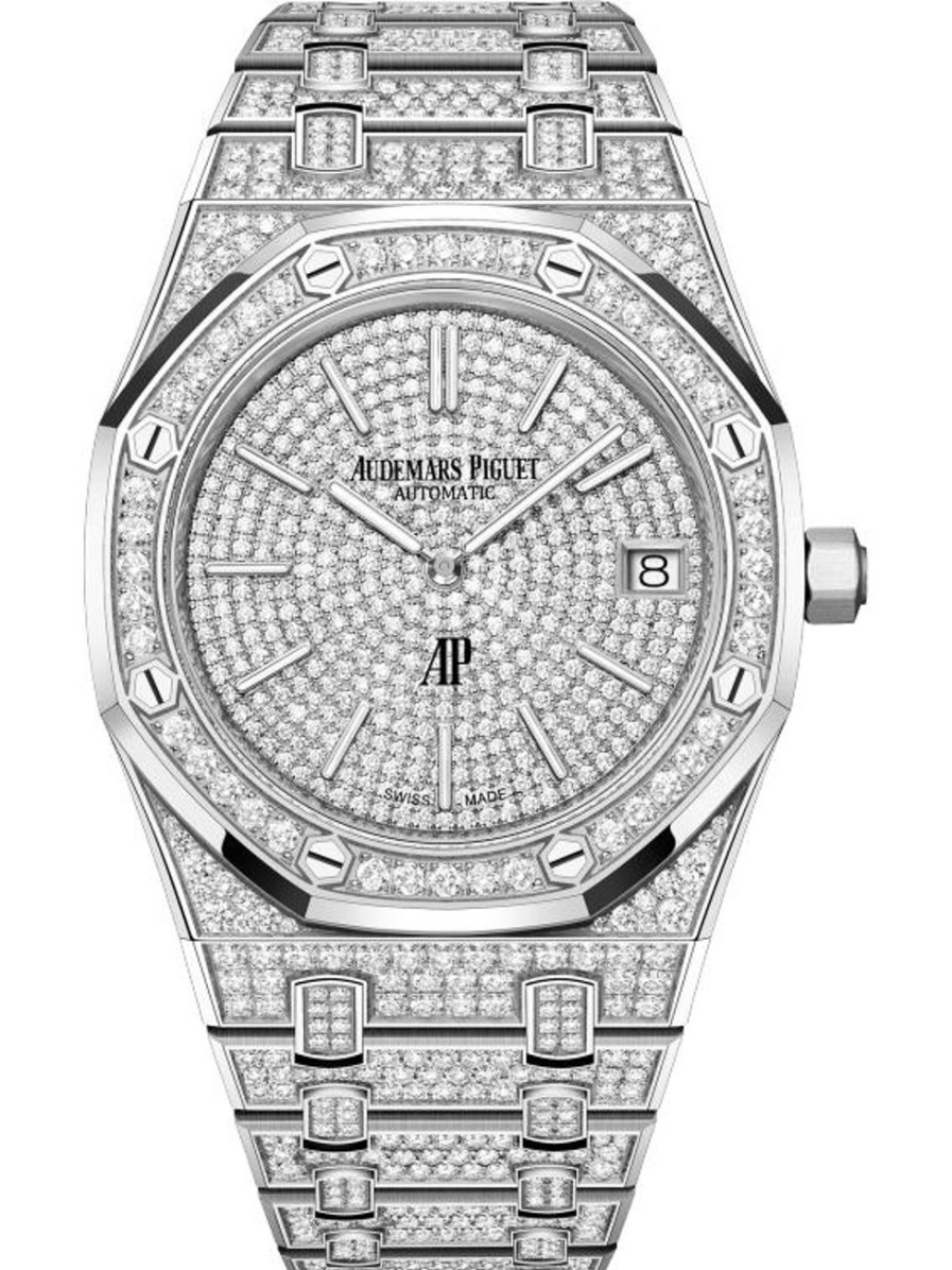 Montres Audemars Piguet | Royal Oak "Jumbo" Extra-Mince Or Blanc 18 Carats