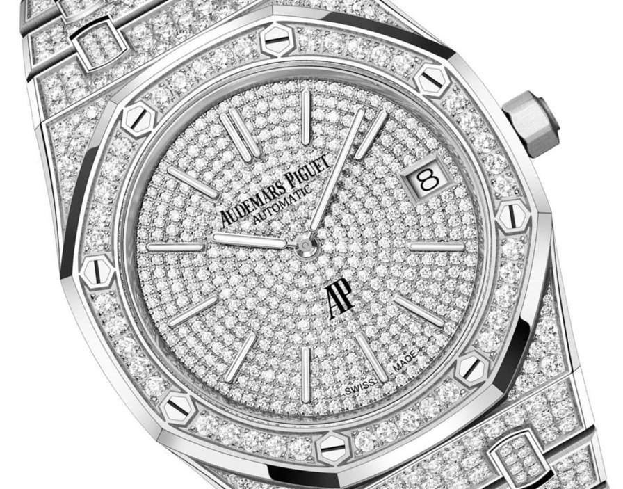 Montres Audemars Piguet | Royal Oak "Jumbo" Extra-Mince Or Blanc 18 Carats