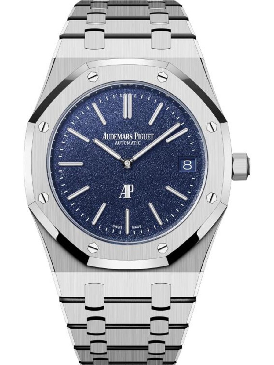 Montres Audemars Piguet | Royal Oak "Jumbo" Extra-Mince Or Blanc 18 Carats