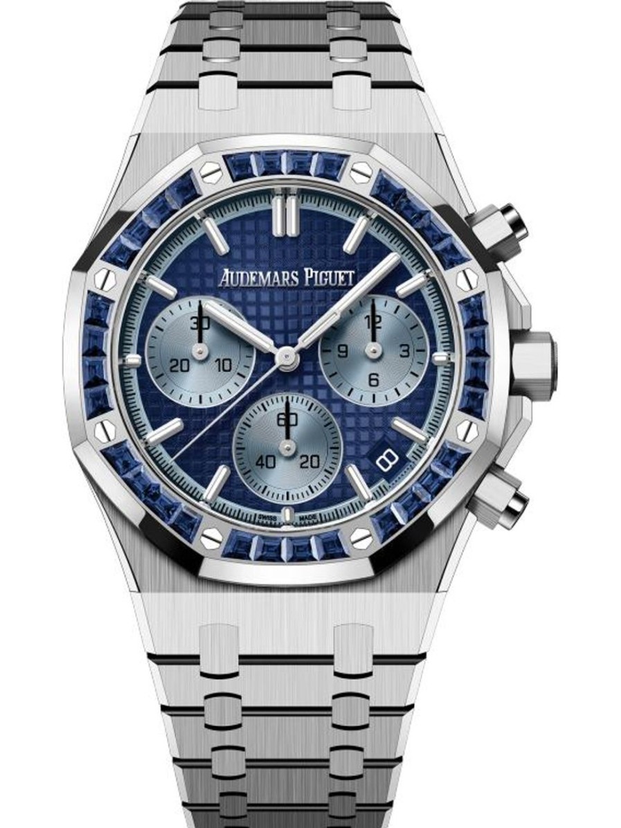 Montres Audemars Piguet | Chronographe Remontage Automatique Royal Oak Or Blanc 18 Carats