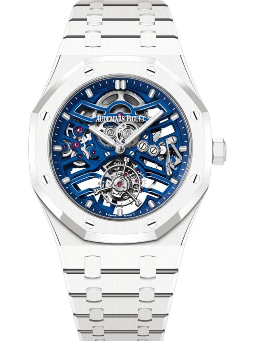 Montres Audemars Piguet | Royal Oak Tourbillon Volant Remontage Automatique Ajour Dition Montre Uniquement C Ramique Blanche